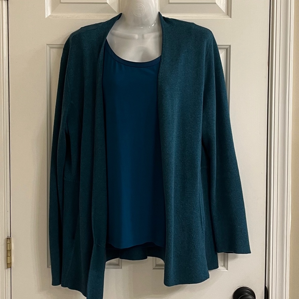 Talbot’s Forest Green Sweater Jacket with Matching Shell Size L